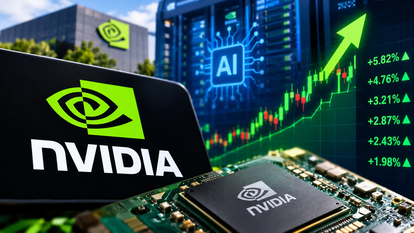 Nvidia Stock trending today illustration