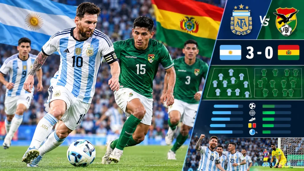 Argentina vs Bolivia match highlights and player stats