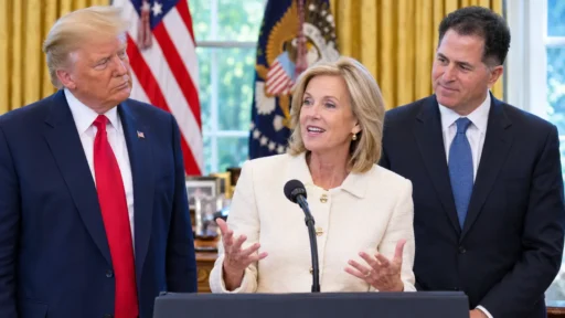 Susan Dell White House visit with Donald Trump and Michael Dell