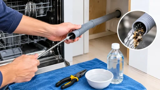 how to unclog a dishwasher drain hose without removing it guide