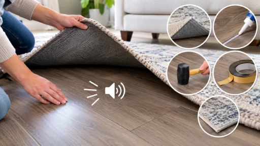 how to fix squeaking vinyl plank flooring under a rug