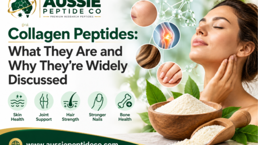 Aussie Peptide Co collagen peptides product packaging and ingredients layout