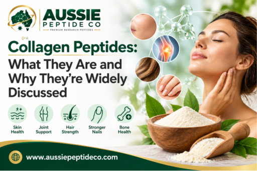 Aussie Peptide Co collagen peptides product packaging and ingredients layout